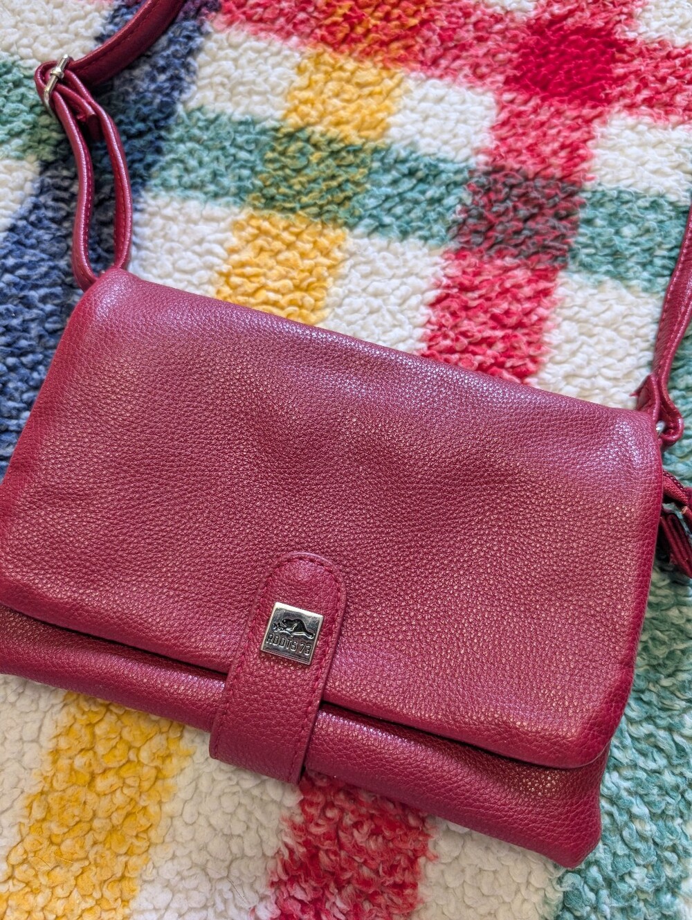 Small Roots Burgundy Crossbody Bag - Picture 2 of 4